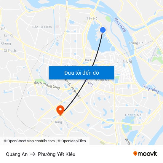 Quảng An to Phường Yết Kiêu map