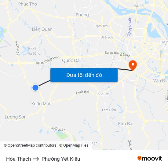 Hòa Thạch to Phường Yết Kiêu map