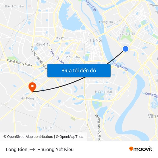 Long Biên to Phường Yết Kiêu map