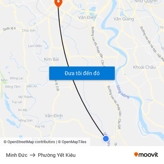 Minh Đức to Phường Yết Kiêu map
