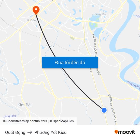 Quất Động to Phường Yết Kiêu map