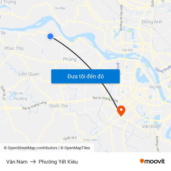 Vân Nam to Phường Yết Kiêu map