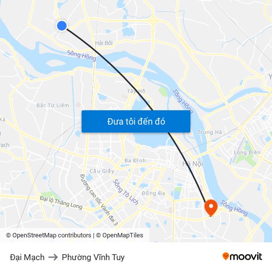 Đại Mạch to Phường Vĩnh Tuy map