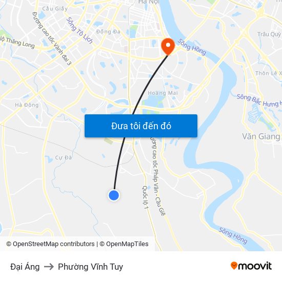 Đại Áng to Phường Vĩnh Tuy map