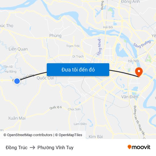 Đồng Trúc to Phường Vĩnh Tuy map