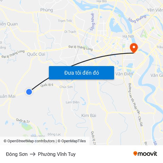 Đông Sơn to Phường Vĩnh Tuy map