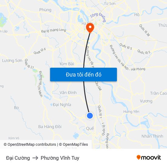 Đại Cường to Phường Vĩnh Tuy map