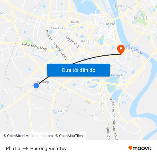 Phú La to Phường Vĩnh Tuy map