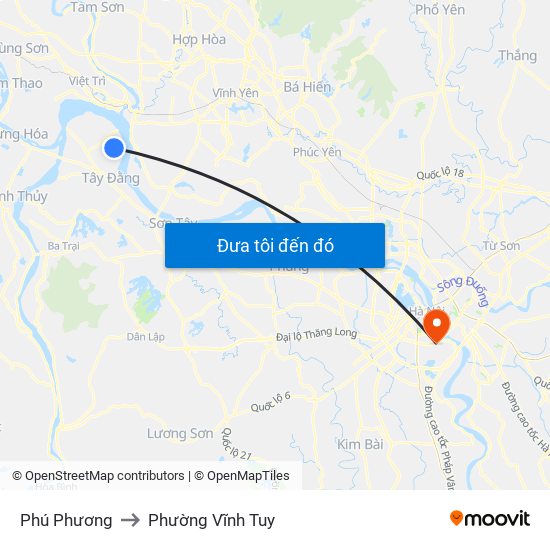 Phú Phương to Phường Vĩnh Tuy map