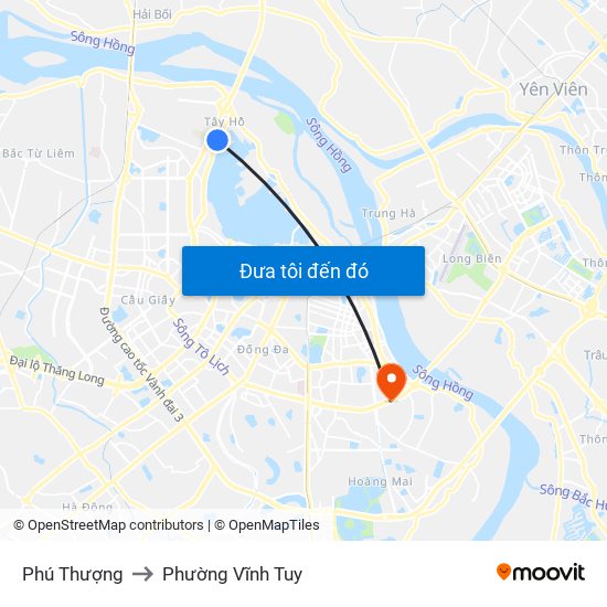 Phú Thượng to Phường Vĩnh Tuy map