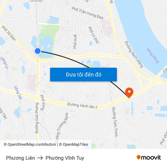 Phương Liên to Phường Vĩnh Tuy map