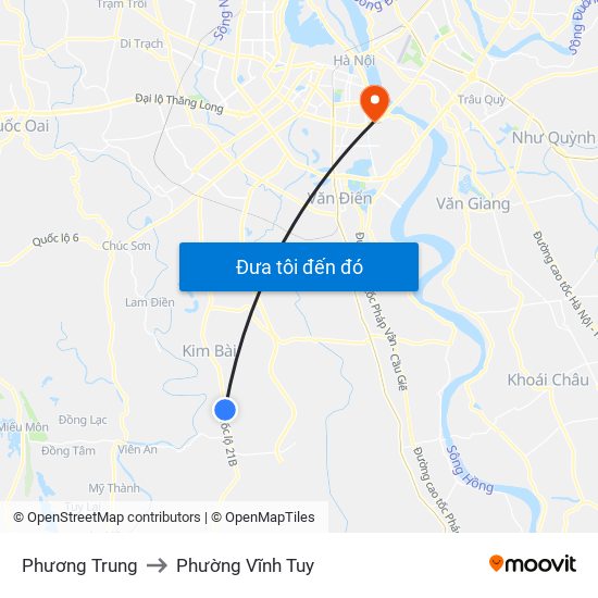 Phương Trung to Phường Vĩnh Tuy map