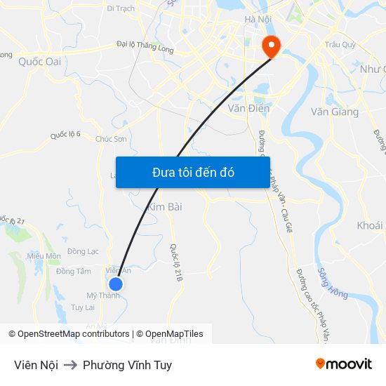 Viên Nội to Phường Vĩnh Tuy map