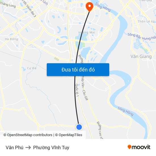 Văn Phú to Phường Vĩnh Tuy map