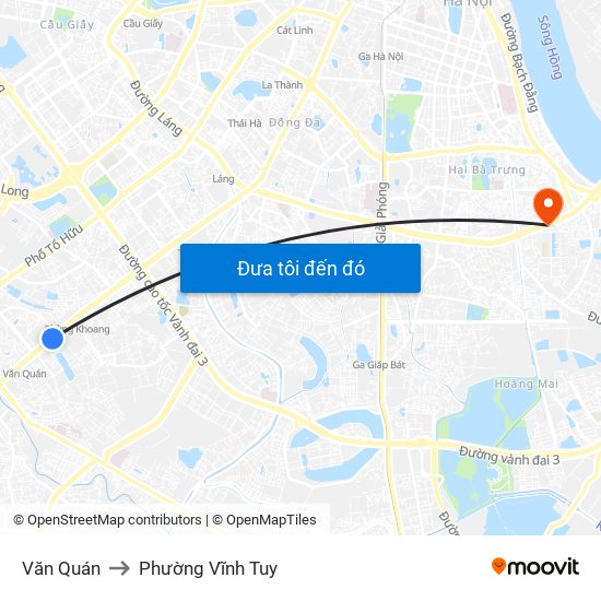 Văn Quán to Phường Vĩnh Tuy map