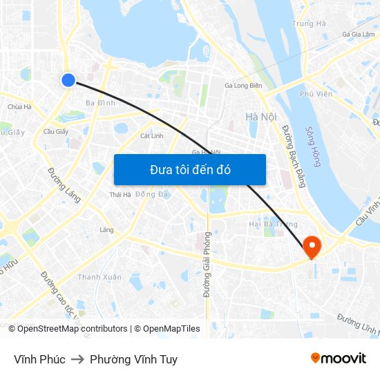 Vĩnh Phúc to Phường Vĩnh Tuy map