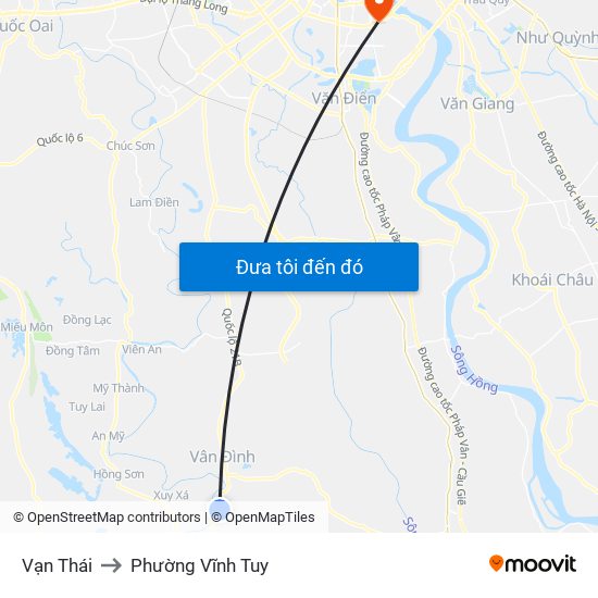 Vạn Thái to Phường Vĩnh Tuy map