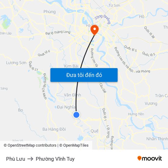 Phù Lưu to Phường Vĩnh Tuy map