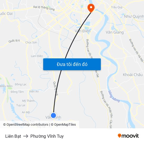 Liên Bạt to Phường Vĩnh Tuy map