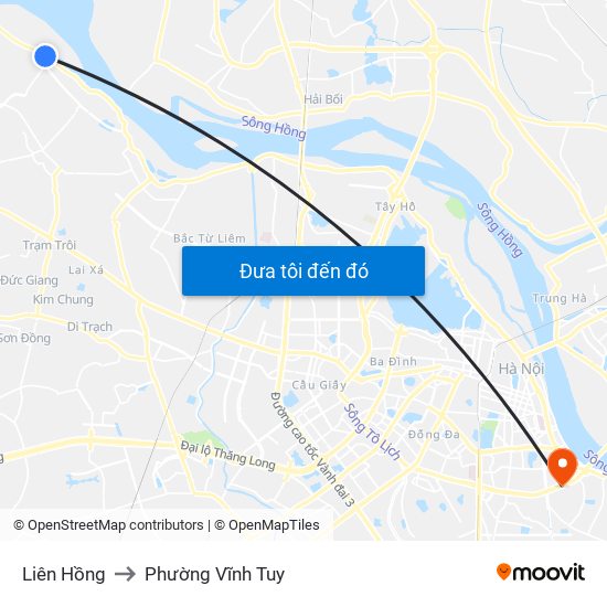 Liên Hồng to Phường Vĩnh Tuy map