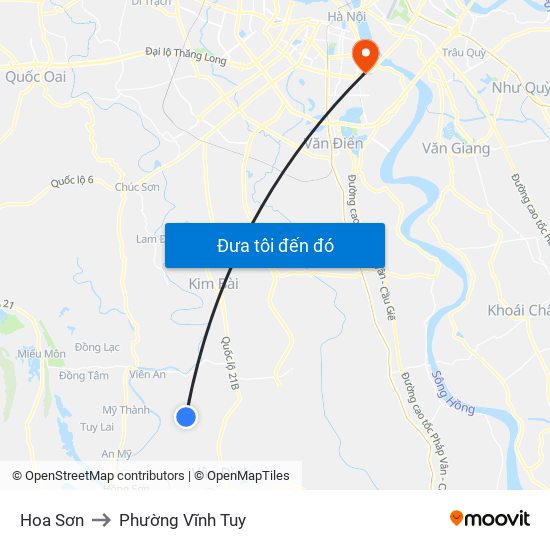 Hoa Sơn to Phường Vĩnh Tuy map