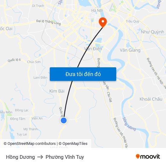 Hồng Dương to Phường Vĩnh Tuy map