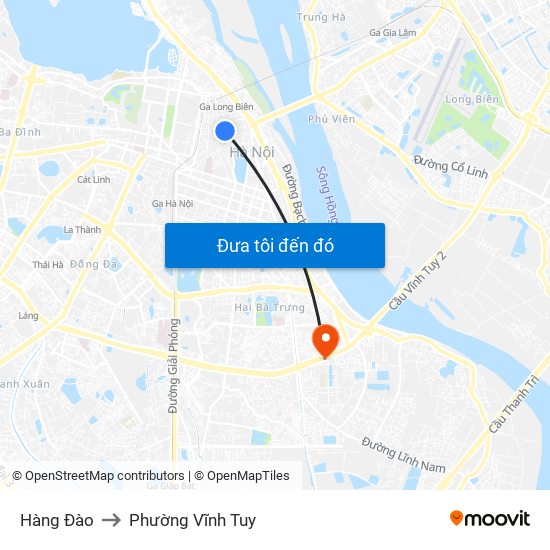 Hàng Đào to Phường Vĩnh Tuy map