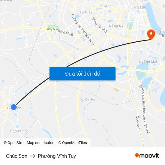 Chúc Sơn to Phường Vĩnh Tuy map