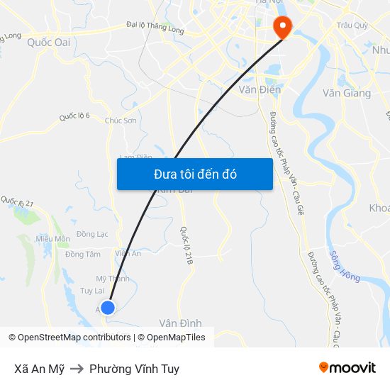 Xã An Mỹ to Phường Vĩnh Tuy map