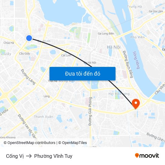 Cống Vị to Phường Vĩnh Tuy map