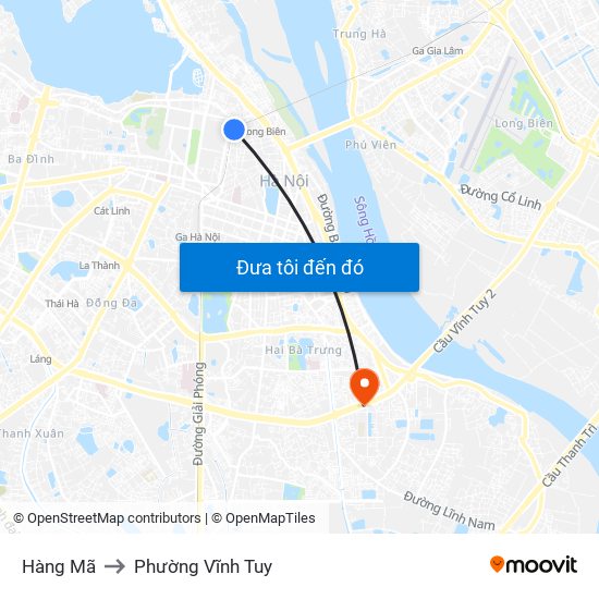 Hàng Mã to Phường Vĩnh Tuy map