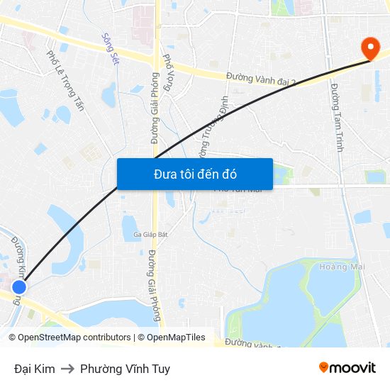 Đại Kim to Phường Vĩnh Tuy map