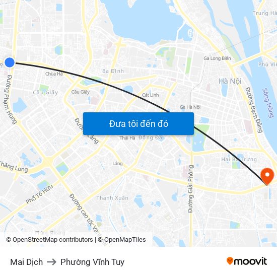 Mai Dịch to Phường Vĩnh Tuy map