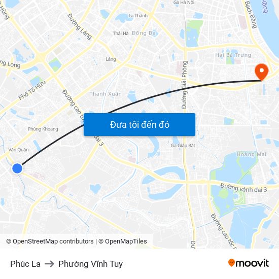 Phúc La to Phường Vĩnh Tuy map