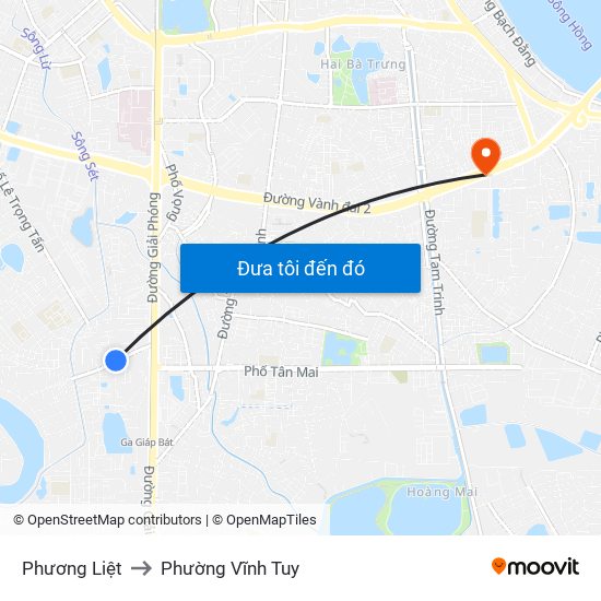 Phương Liệt to Phường Vĩnh Tuy map
