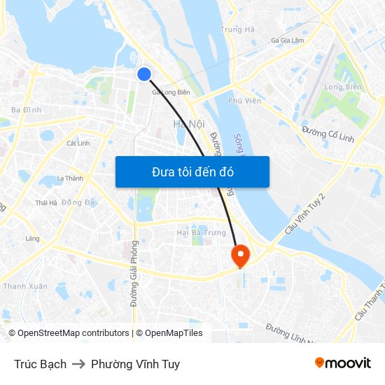 Trúc Bạch to Phường Vĩnh Tuy map