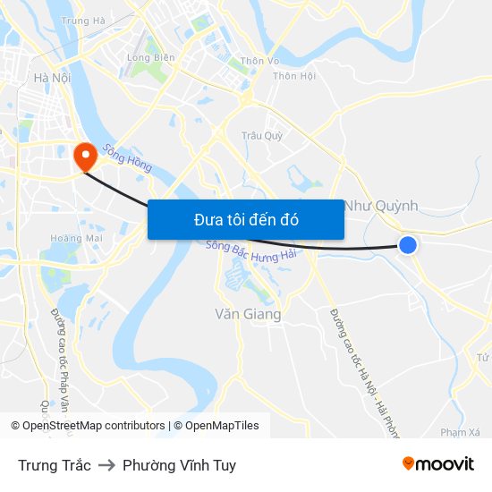 Trưng Trắc to Phường Vĩnh Tuy map