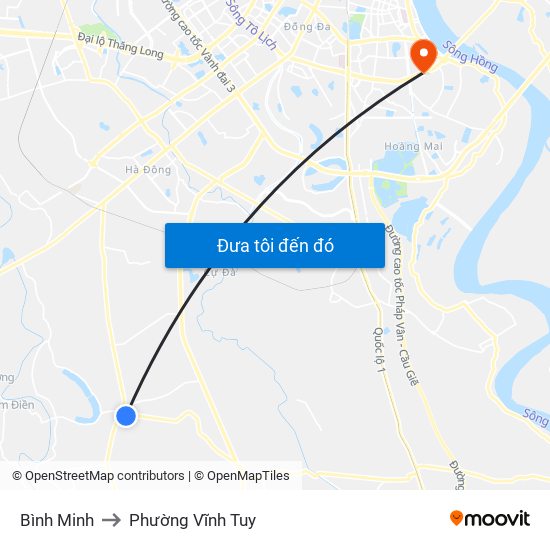 Bình Minh to Phường Vĩnh Tuy map