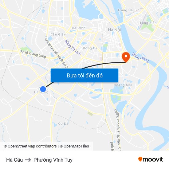 Hà Cầu to Phường Vĩnh Tuy map