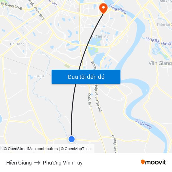 Hiền Giang to Phường Vĩnh Tuy map