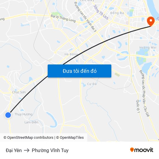 Đại Yên to Phường Vĩnh Tuy map