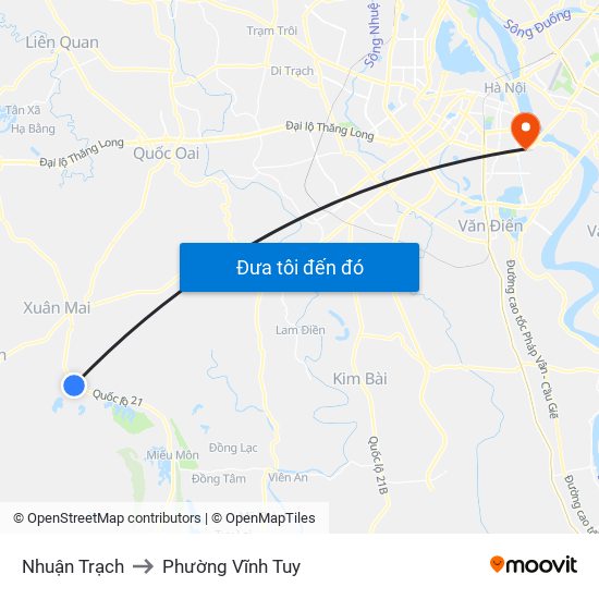 Nhuận Trạch to Phường Vĩnh Tuy map