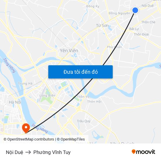 Nội Duệ to Phường Vĩnh Tuy map