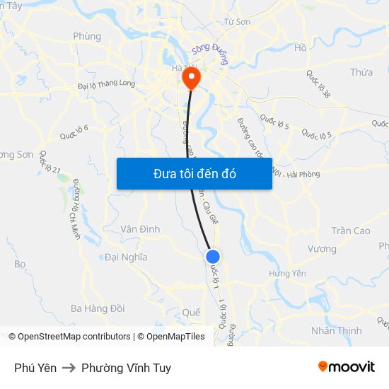 Phú Yên to Phường Vĩnh Tuy map