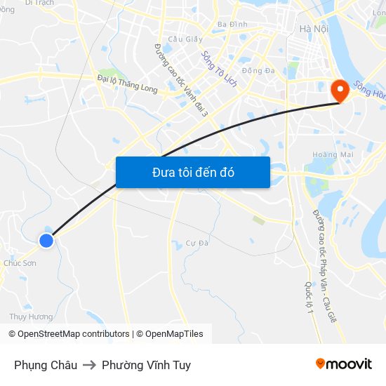 Phụng Châu to Phường Vĩnh Tuy map