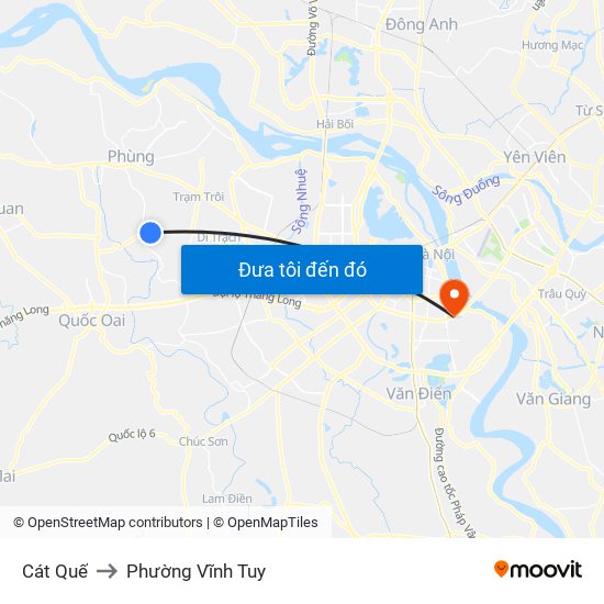 Cát Quế to Phường Vĩnh Tuy map