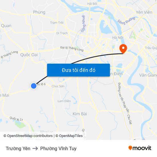 Trường Yên to Phường Vĩnh Tuy map