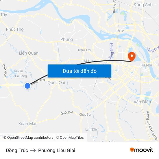 Đồng Trúc to Phường Liễu Giai map