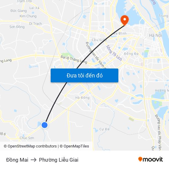 Đồng Mai to Phường Liễu Giai map