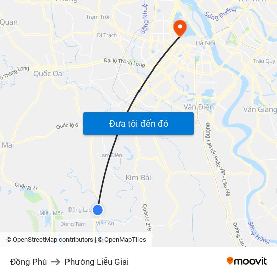 Đồng Phú to Phường Liễu Giai map